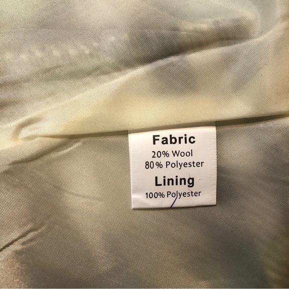 Vintage 70s style plaid lined long wool‎ blend skirt - Picture 8 of 9